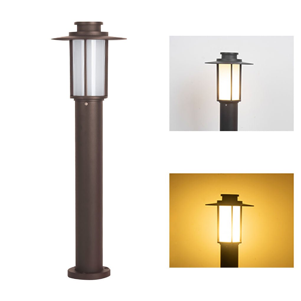 Cylindrical Aluminum LED Bollard Light Outdoor Landscape Lighting