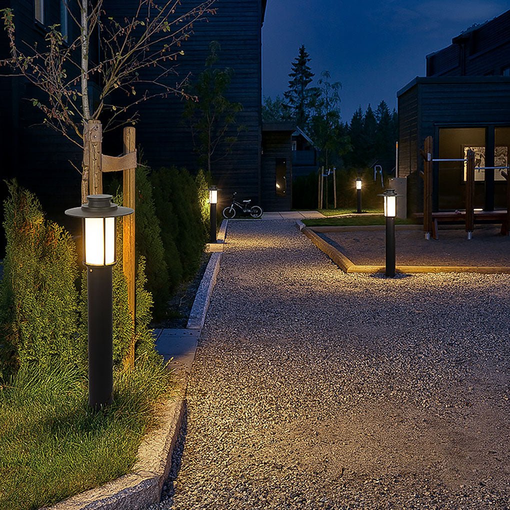 Cylindrical Aluminum LED Bollard Light Outdoor Landscape Lighting