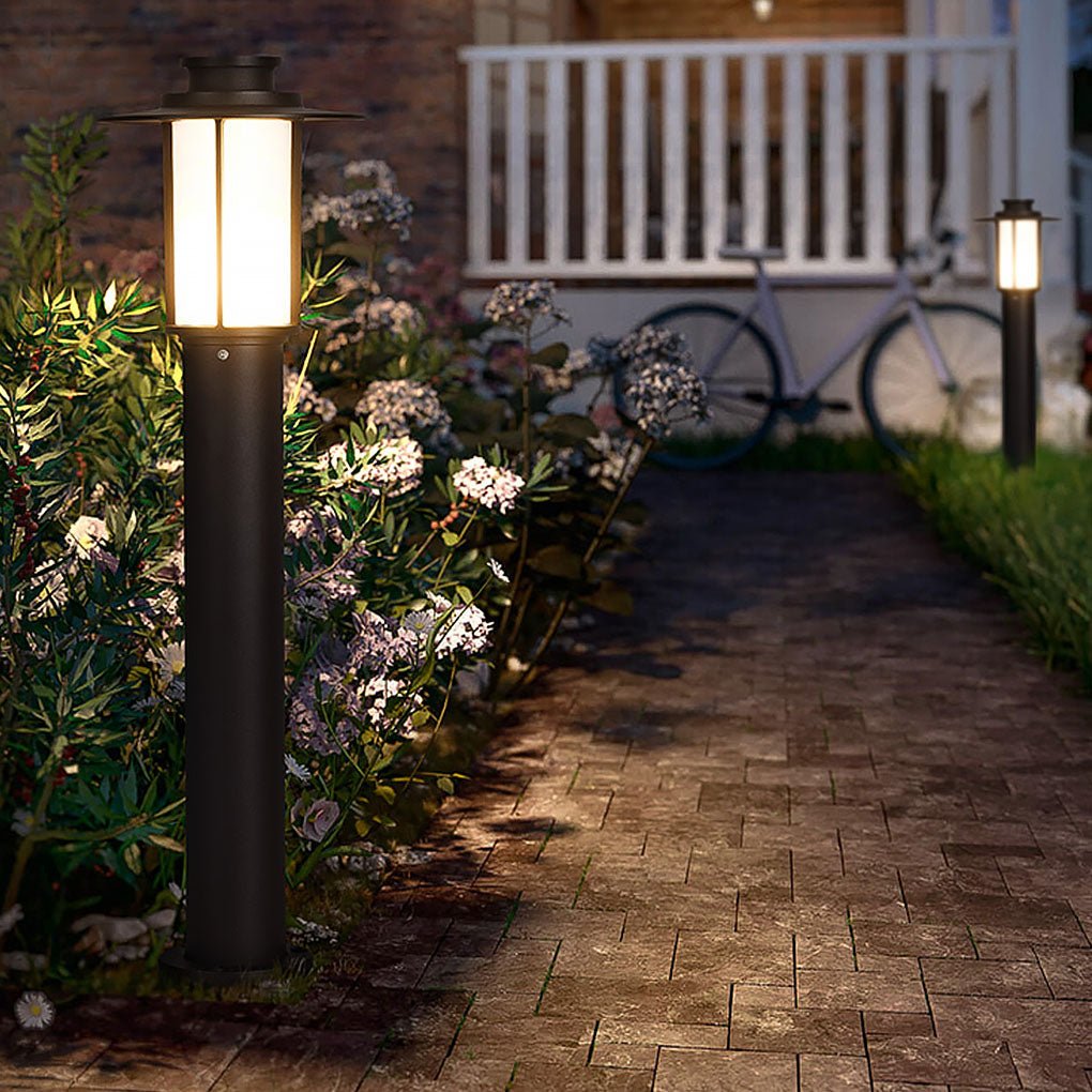 Cylindrical Aluminum LED Bollard Light Outdoor Landscape Lighting
