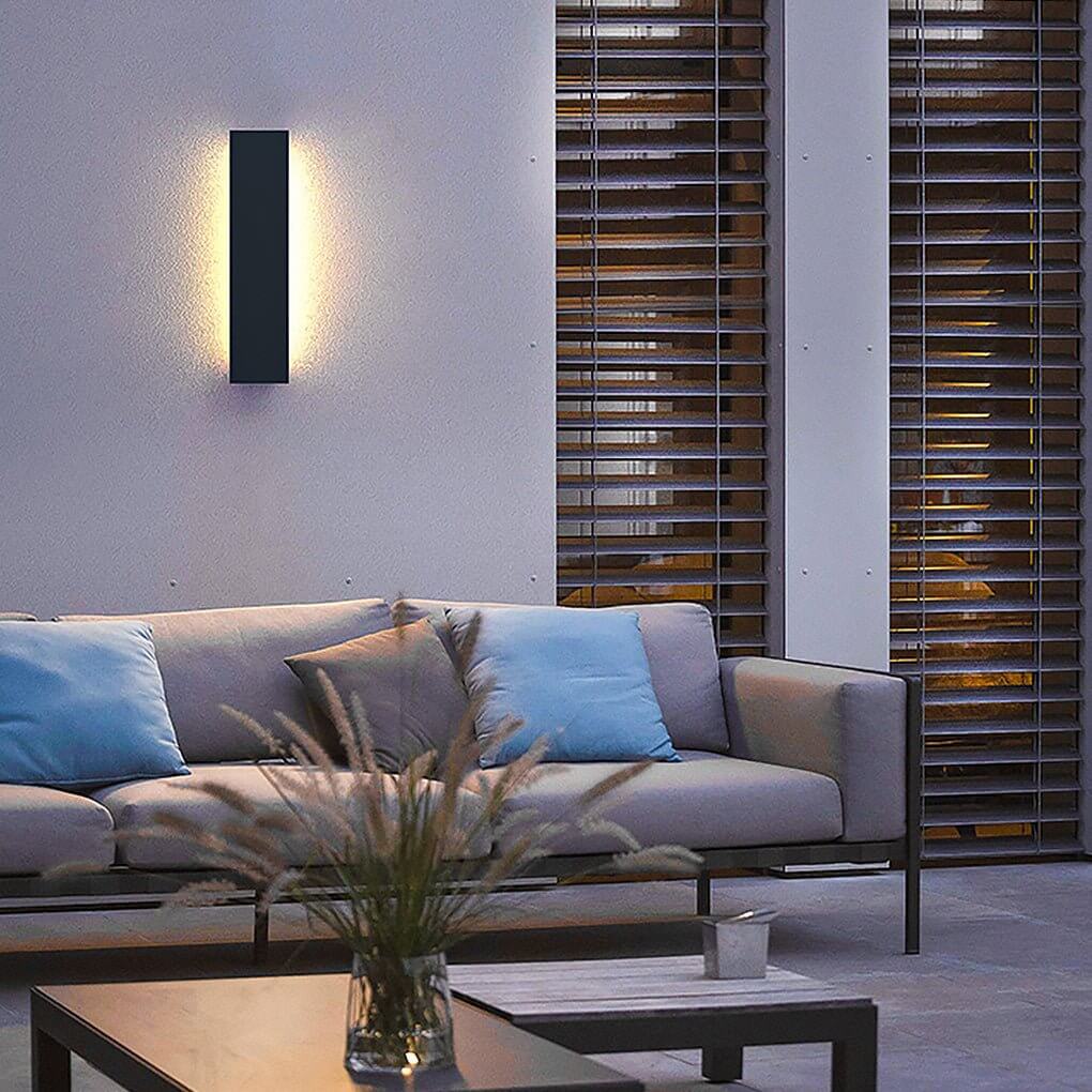 Modern LED Rectangular Outdoor Wall Light - Waterproof IP54