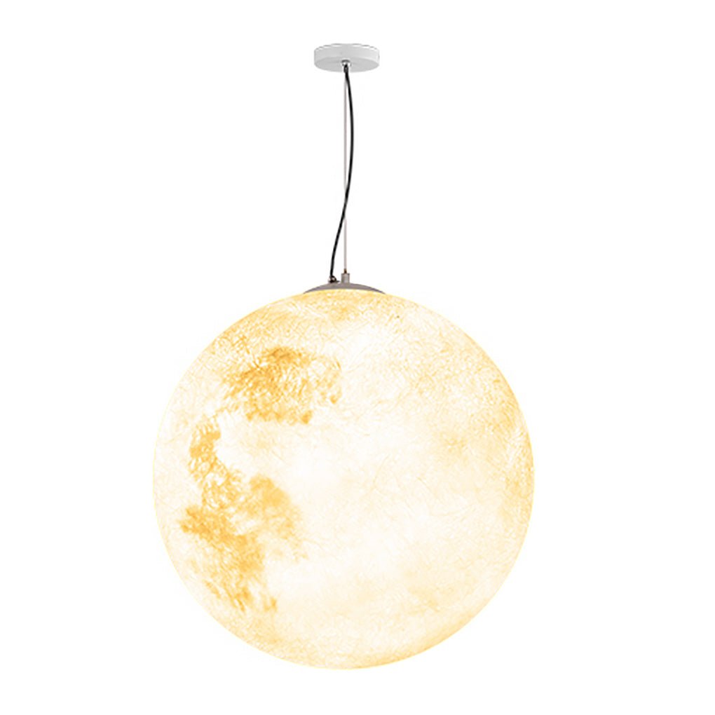 Outdoor Moon Textured Pendant Light Waterproof Resin Chandelier