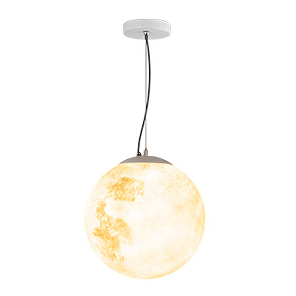 Outdoor Moon Textured Pendant Light Waterproof Resin Chandelier