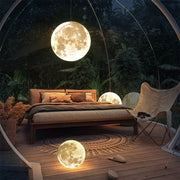 Outdoor Moon Textured Pendant Light Waterproof Resin Chandelier
