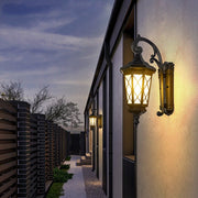 Retro Waterproof Outdoor Wall Lamp - Black Iron & PC Shade