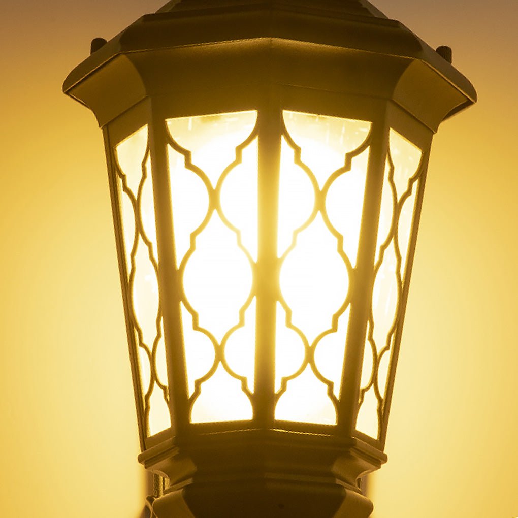 Retro Waterproof Outdoor Wall Lamp - Black Iron & PC Shade