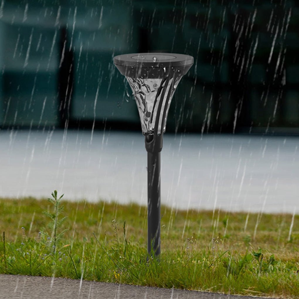Solar LED Pathway Post Light with Textured Glass Lens