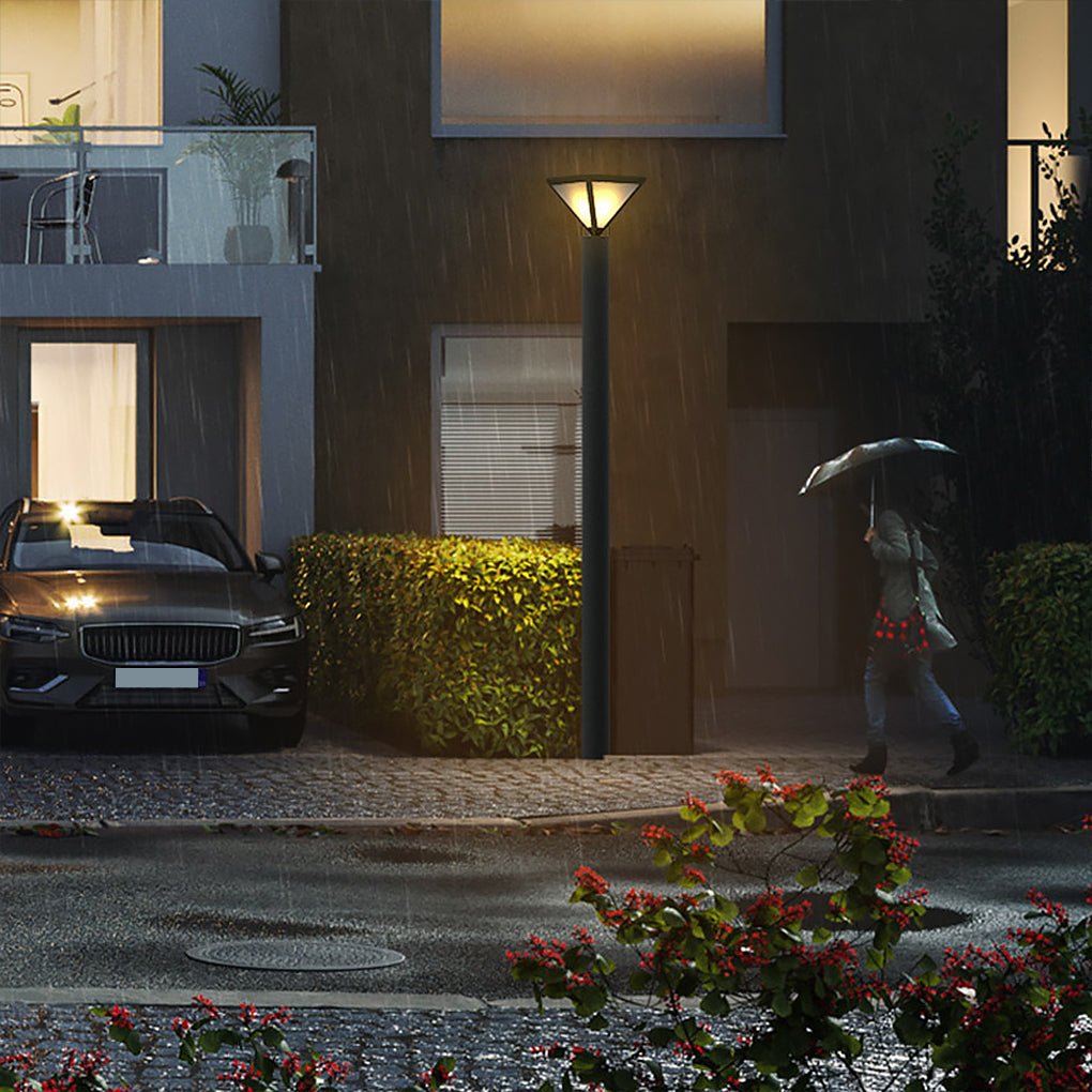 Solar LED Lamp Post Light – Outdoor Waterproof Path Lighting