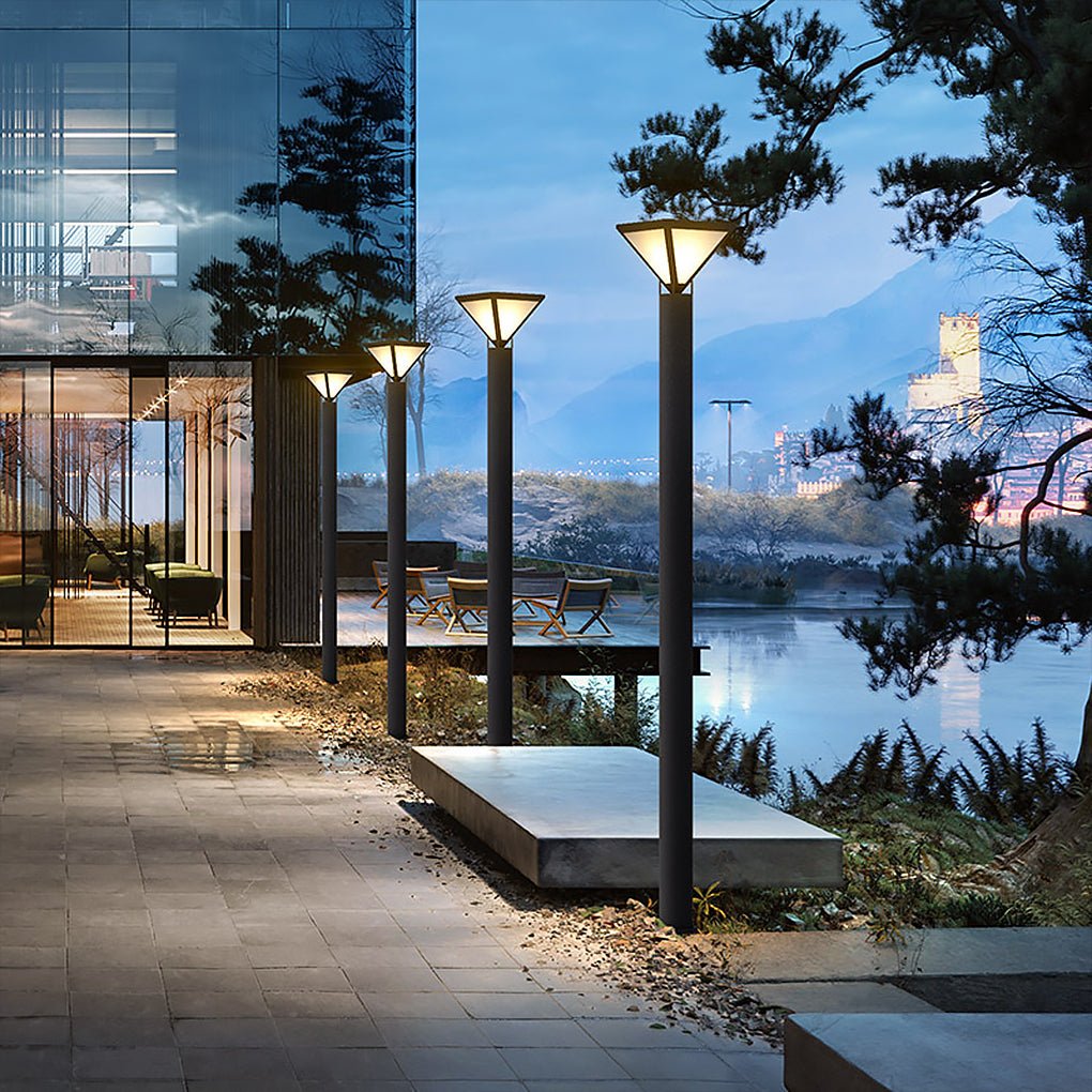 Solar LED Lamp Post Light – Outdoor Waterproof Path Lighting