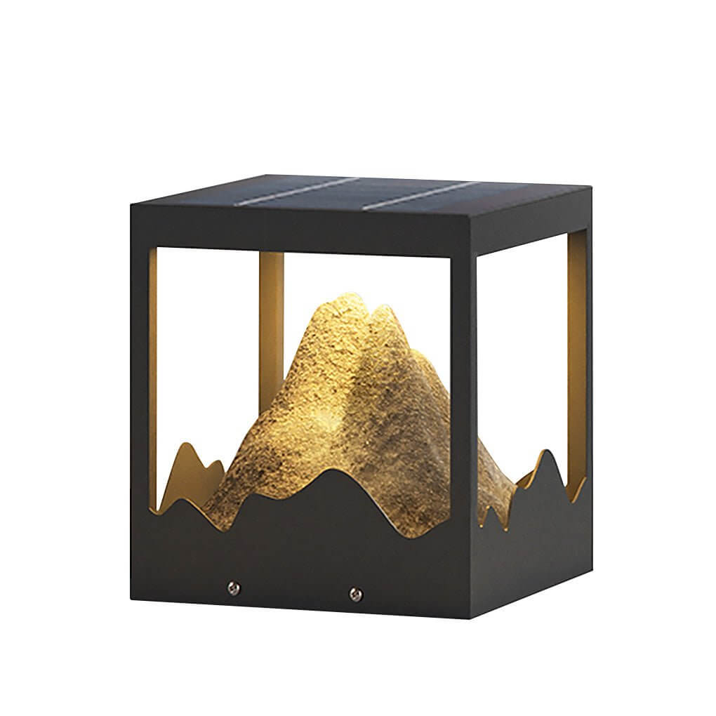 Solar Outdoor Mountain Landscape Post Light Waterproof LED Column