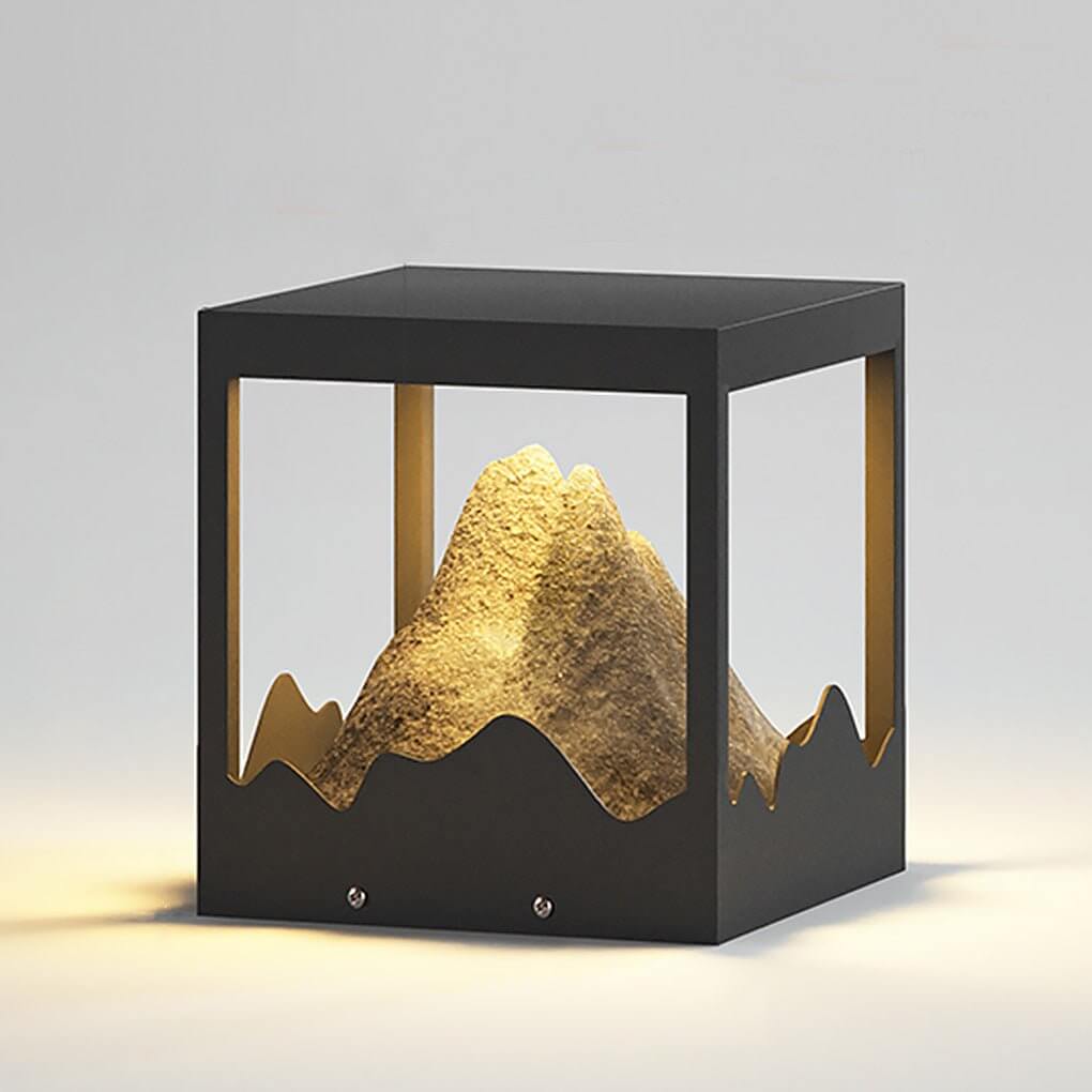 Solar Outdoor Mountain Landscape Post Light Waterproof LED Column