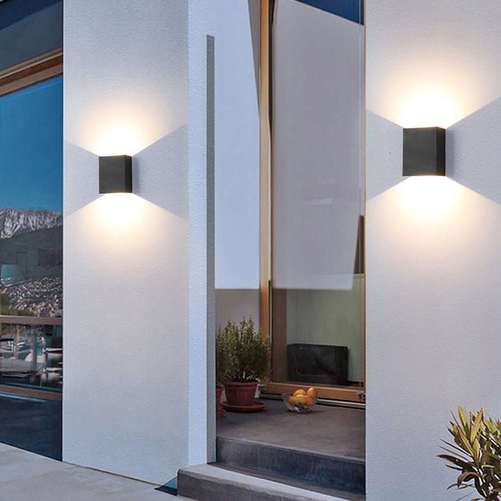 Modern Square LED Up Down Outdoor Wall Light Waterproof IP65