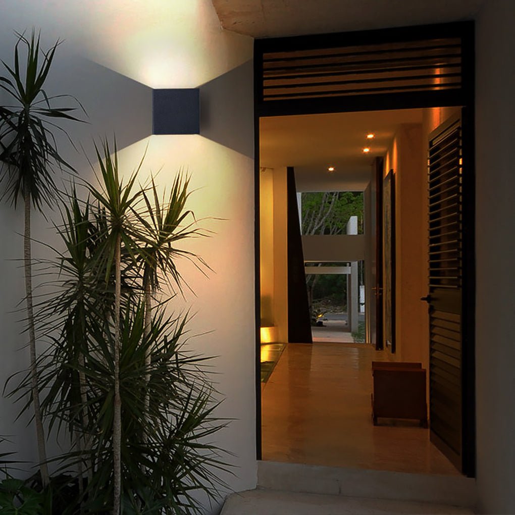 Modern Square LED Up Down Outdoor Wall Light Waterproof IP65