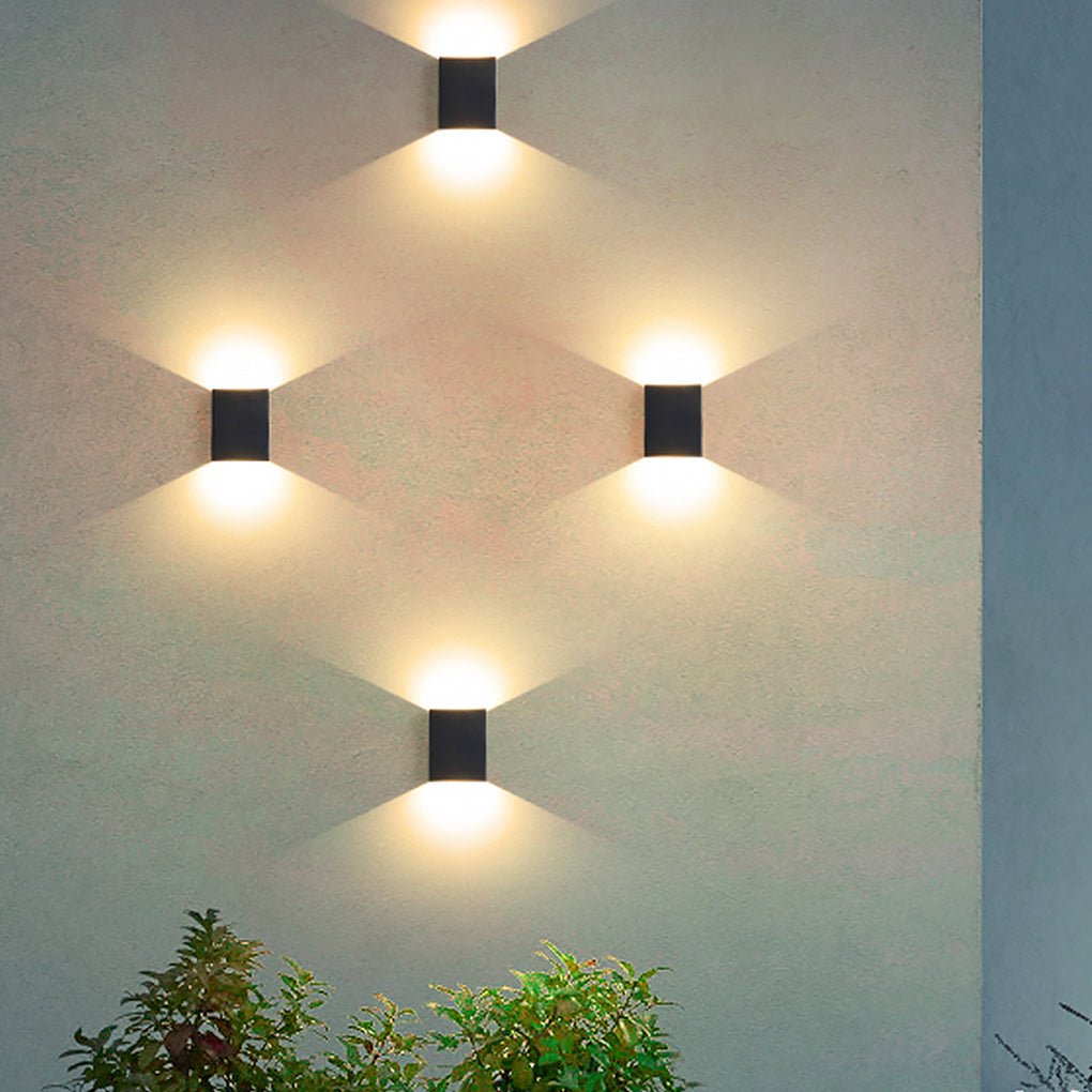 Modern Square LED Up Down Outdoor Wall Light Waterproof IP65