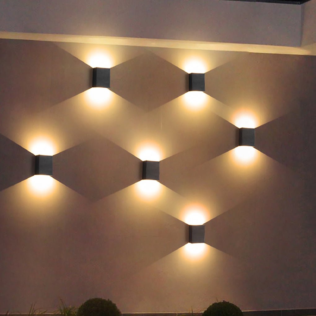 Modern Square LED Up Down Outdoor Wall Light Waterproof IP65