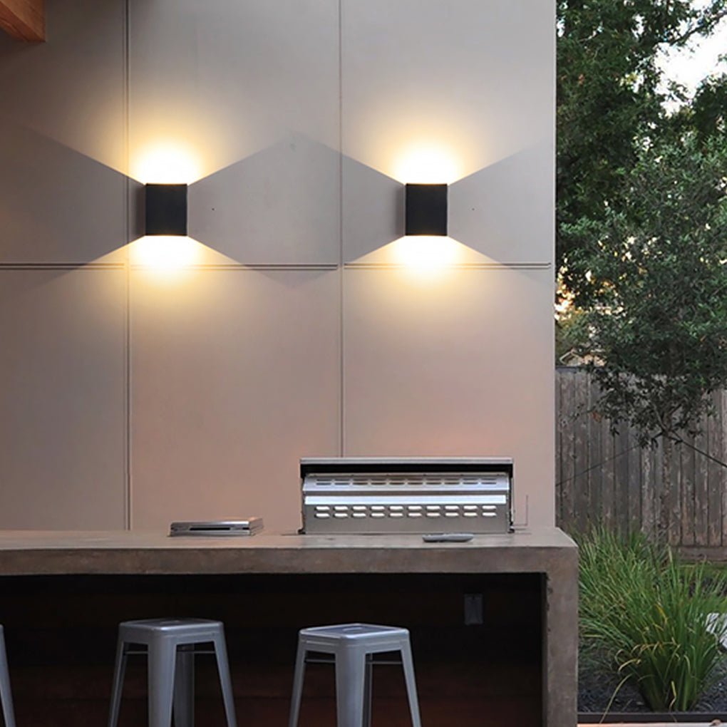 Modern Square LED Up Down Outdoor Wall Light Waterproof IP65