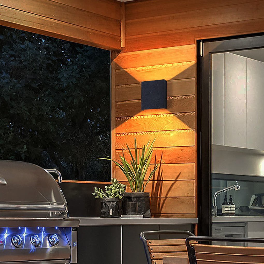 Modern Square LED Up Down Outdoor Wall Light Waterproof IP65