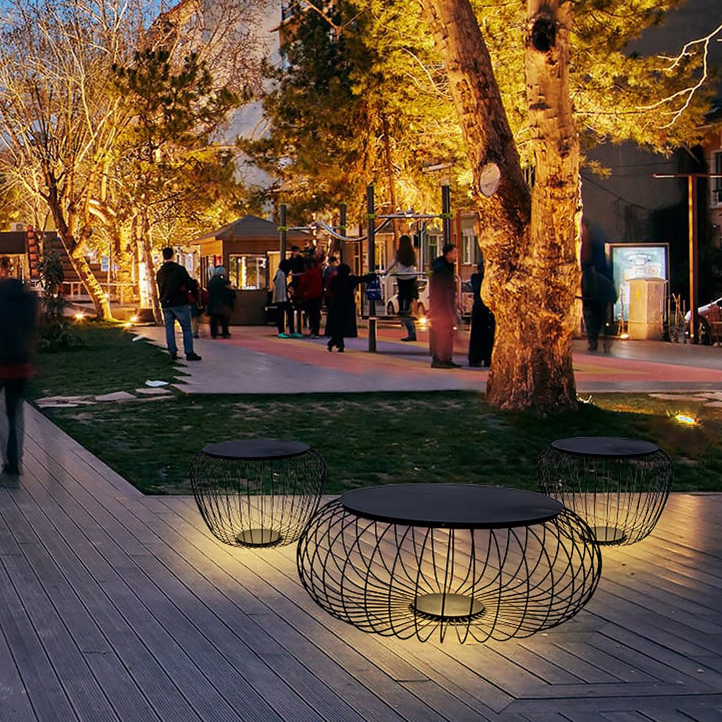 Modern Cage Outdoor Landscape Lamp | LED Waterproof Garden Light
