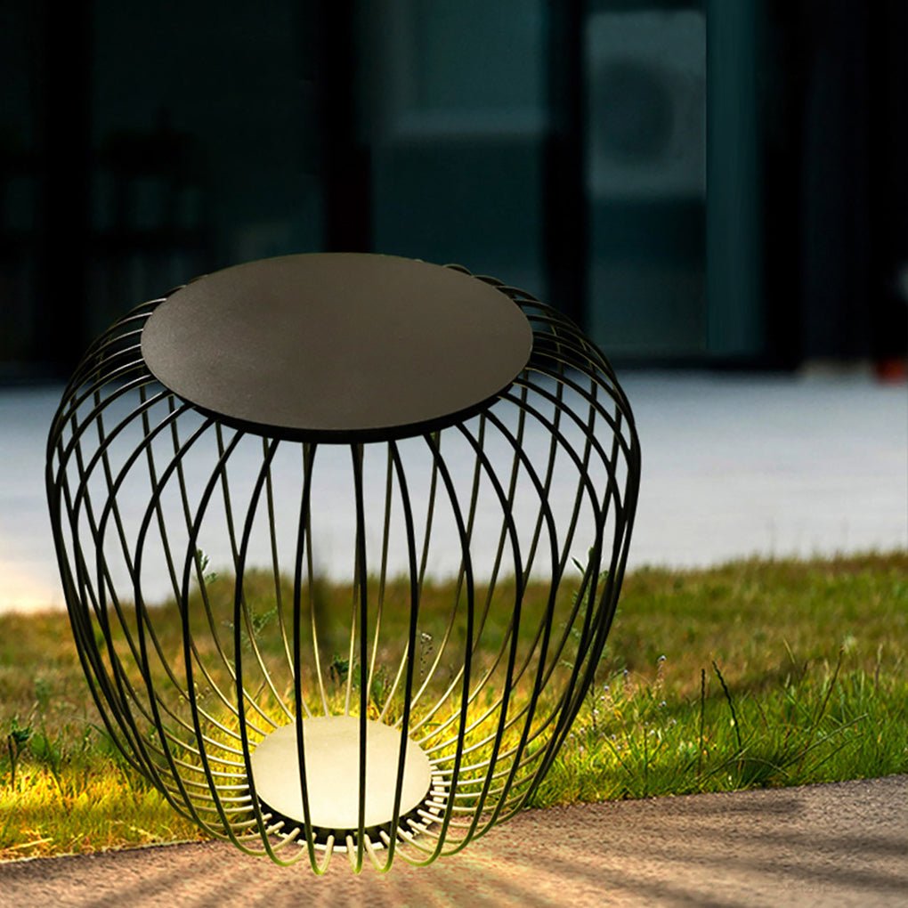 Modern Cage Outdoor Landscape Lamp | LED Waterproof Garden Light
