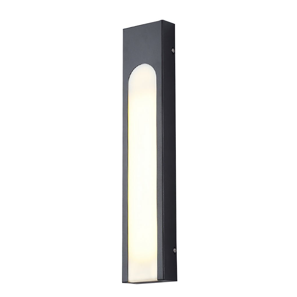 Arched Black LED Outdoor Wall Light - Modern Waterproof Design