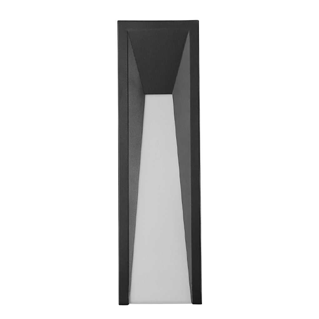 Arched Black LED Outdoor Wall Light - Modern Waterproof Design