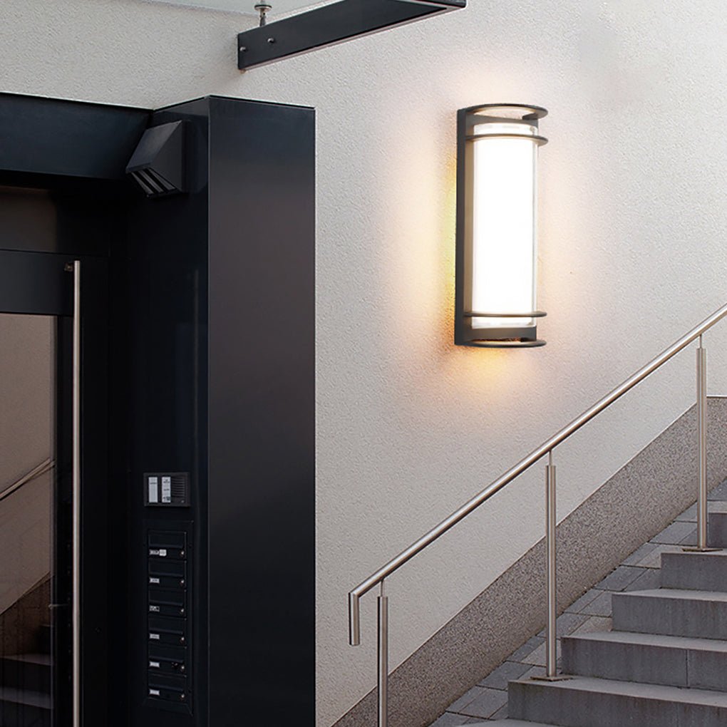 Modern Double-Layer Outdoor Wall Sconce – Aluminum & Acrylic