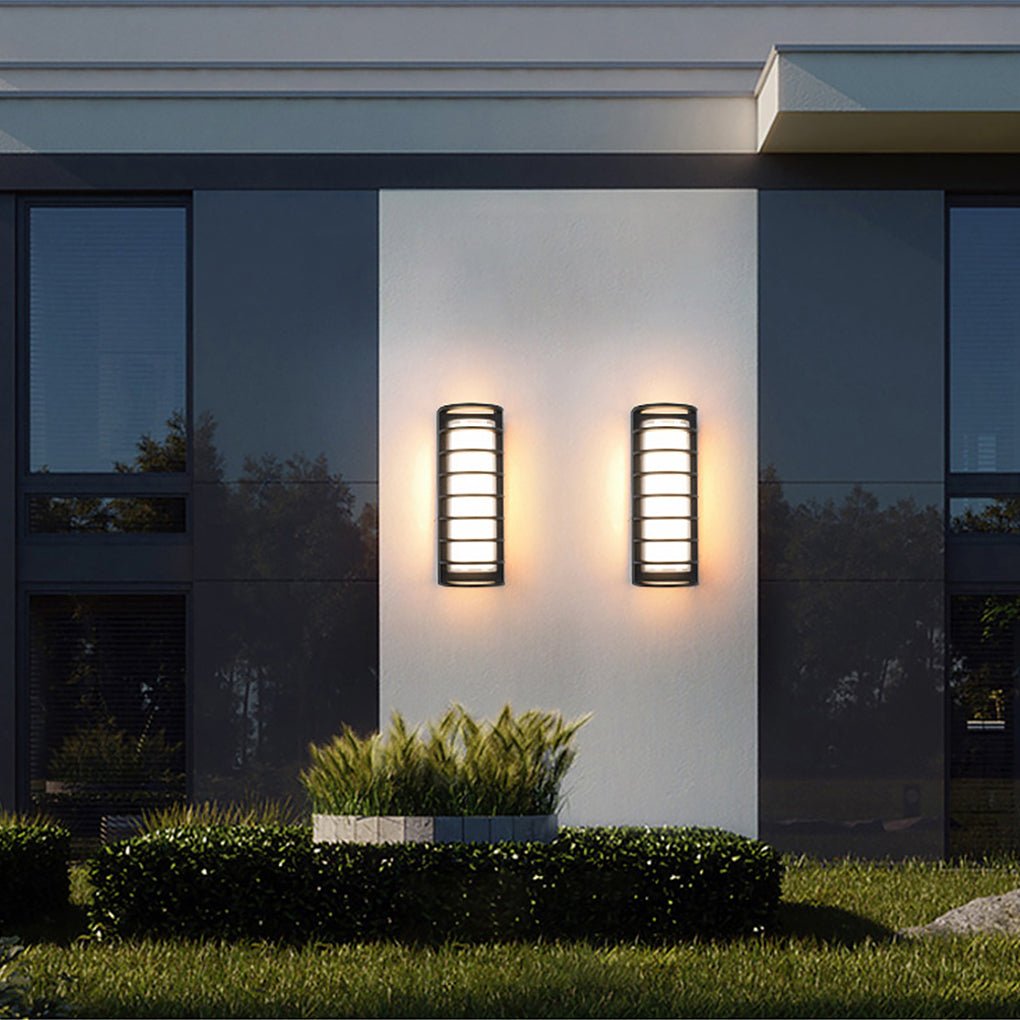 Modern Double-Layer Outdoor Wall Sconce – Aluminum & Acrylic