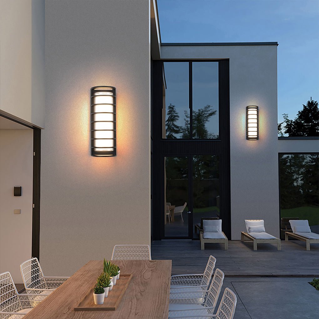 Modern Double-Layer Outdoor Wall Sconce – Aluminum & Acrylic