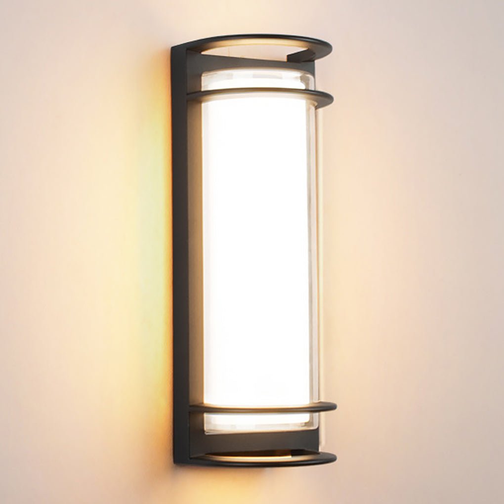 Modern Double-Layer Outdoor Wall Sconce – Aluminum & Acrylic