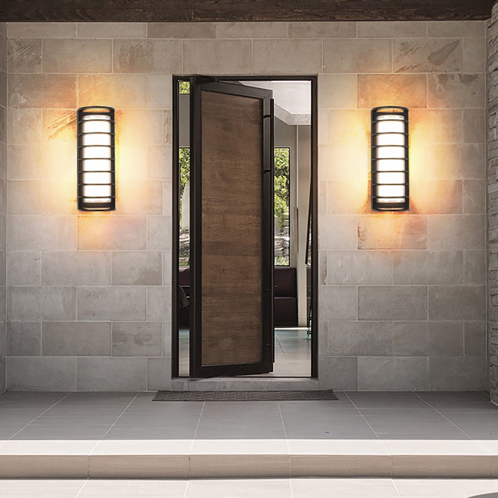 Modern Double-Layer Outdoor Wall Sconce – Aluminum & Acrylic