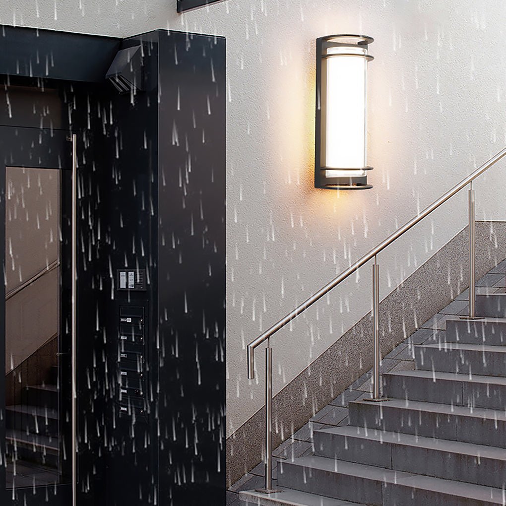 Modern Double-Layer Outdoor Wall Sconce – Aluminum & Acrylic