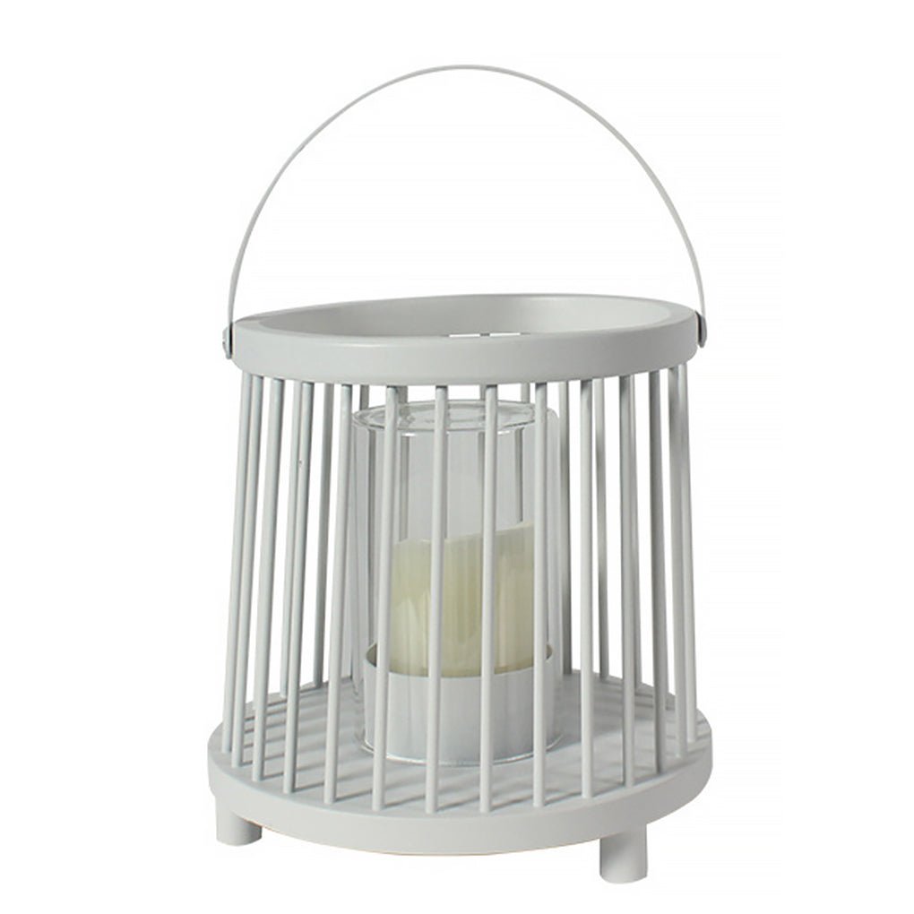 Rechargeable Portable Outdoor Lantern with Glass Shade