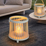Rechargeable Portable Outdoor Lantern with Glass Shade