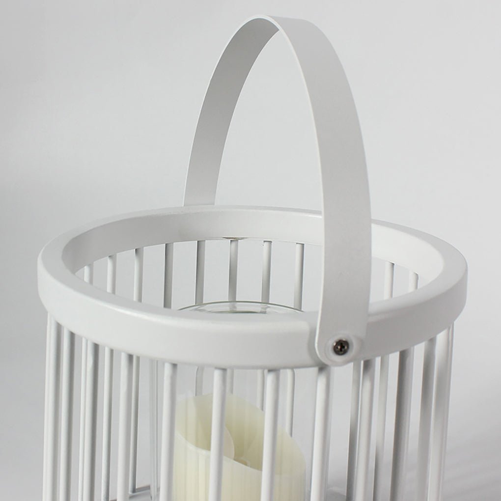 Rechargeable Portable Outdoor Lantern with Glass Shade