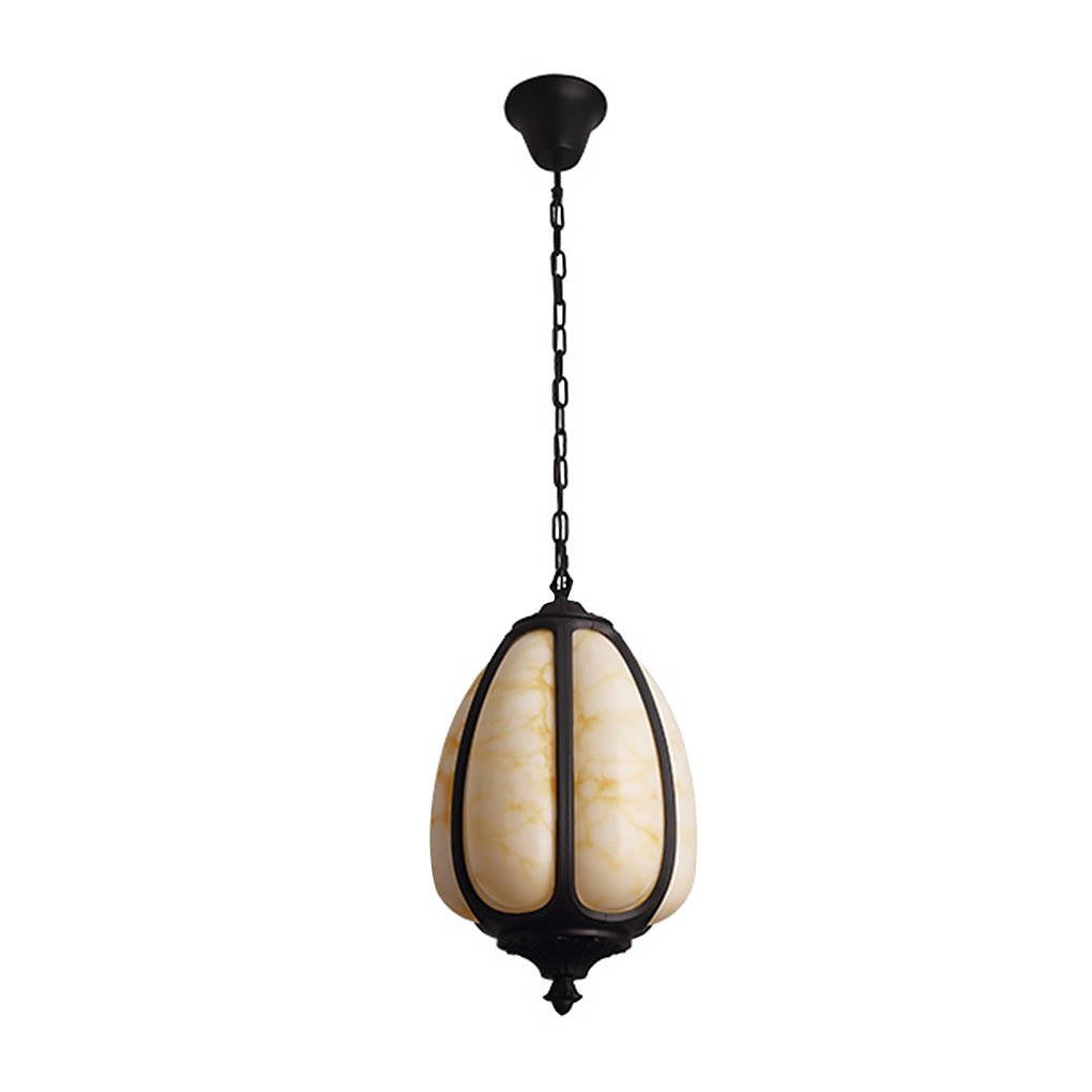 Outdoor Waterproof Pendant Light Modern Marble Finish Aluminum