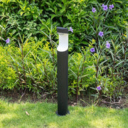 Modern Black Aluminum Outdoor Post Light with Moon Cutout IP65