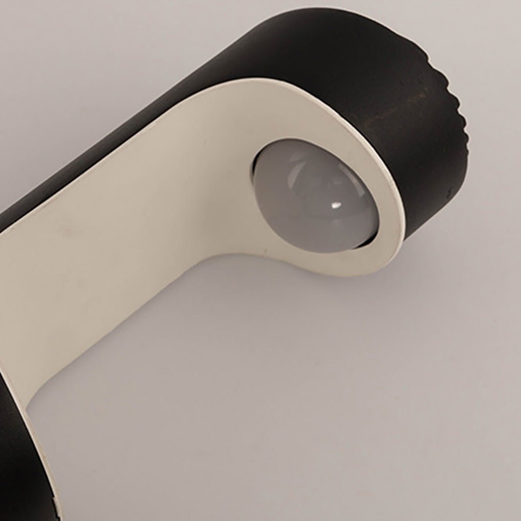 Modern Black Aluminum Outdoor Post Light with Moon Cutout IP65