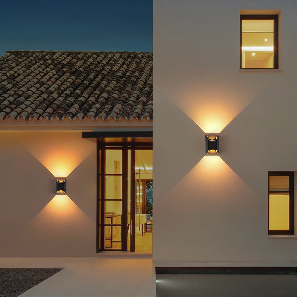 Up Down LED Outdoor Wall Light – Aluminum & Glass IP65 Waterproof