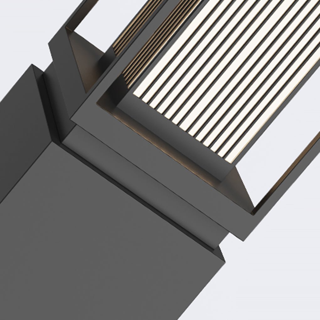 Retro Outdoor Post Light – Stainless Steel & Marble Lawn Lamp