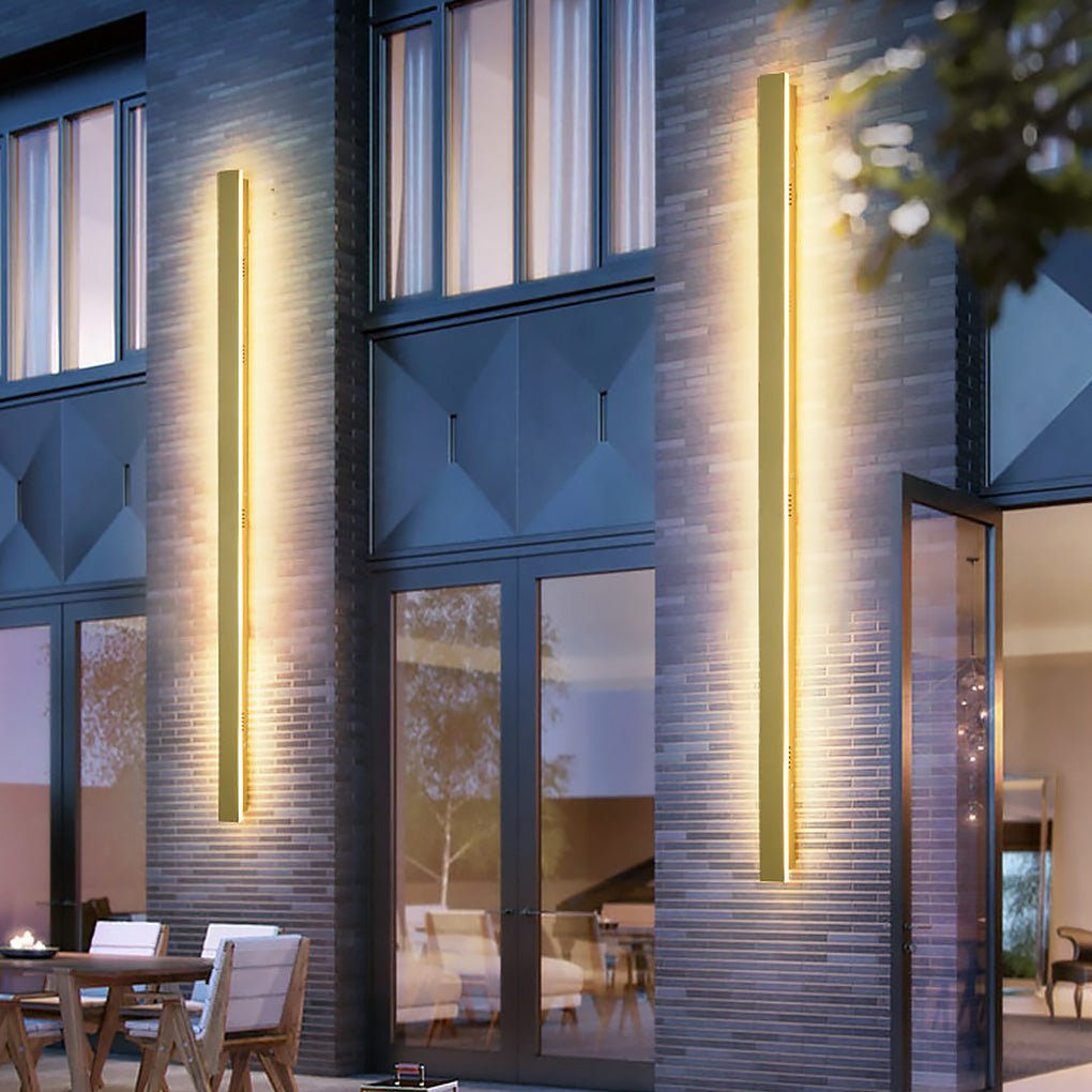 Modern Linear LED Outdoor Wall Light - Waterproof & Rust-Proof