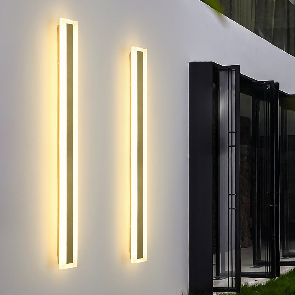 Modern Linear LED Outdoor Wall Light - Waterproof & Rust-Proof