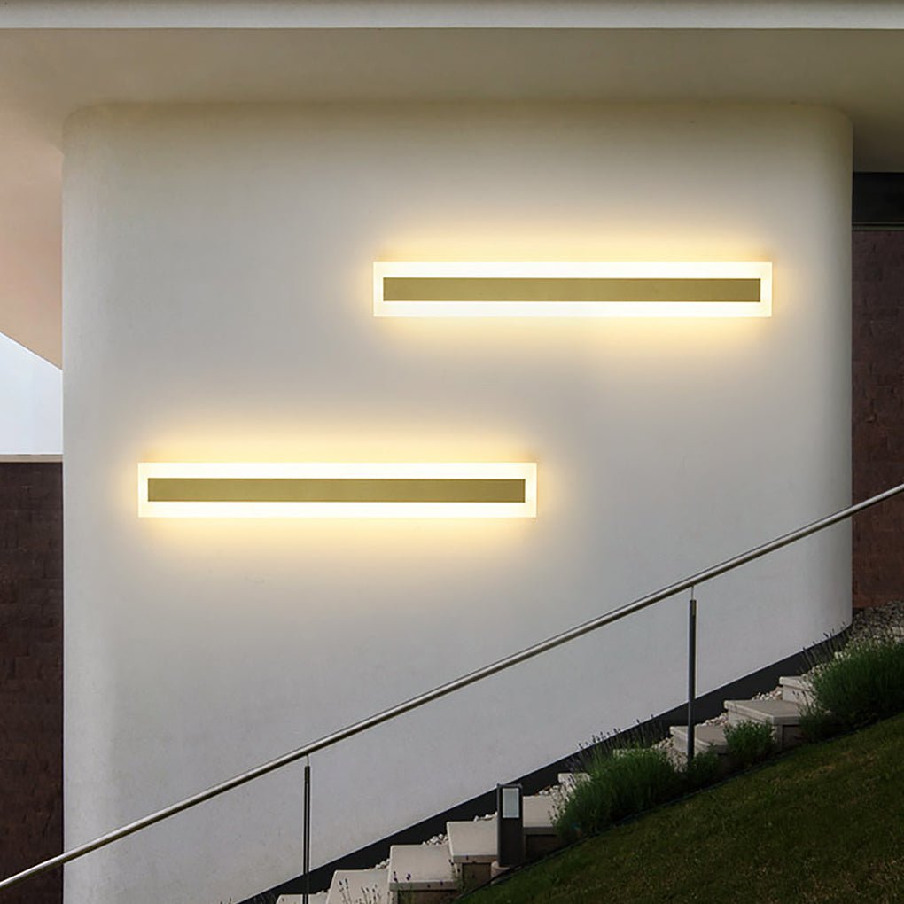Modern Linear LED Outdoor Wall Light - Waterproof & Rust-Proof