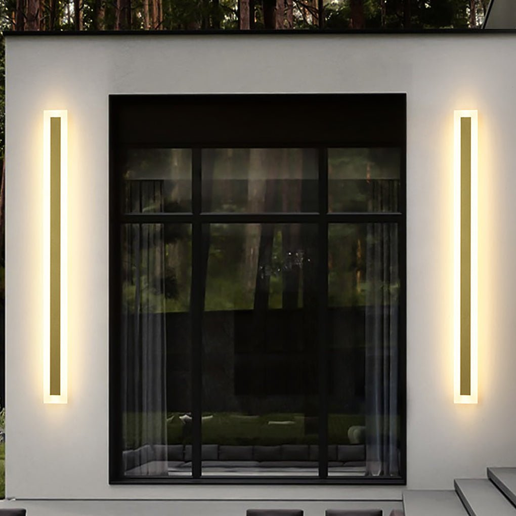 Modern Linear LED Outdoor Wall Light - Waterproof & Rust-Proof