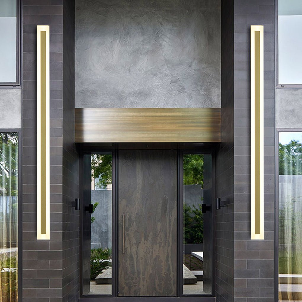Modern Linear LED Outdoor Wall Light - Waterproof & Rust-Proof
