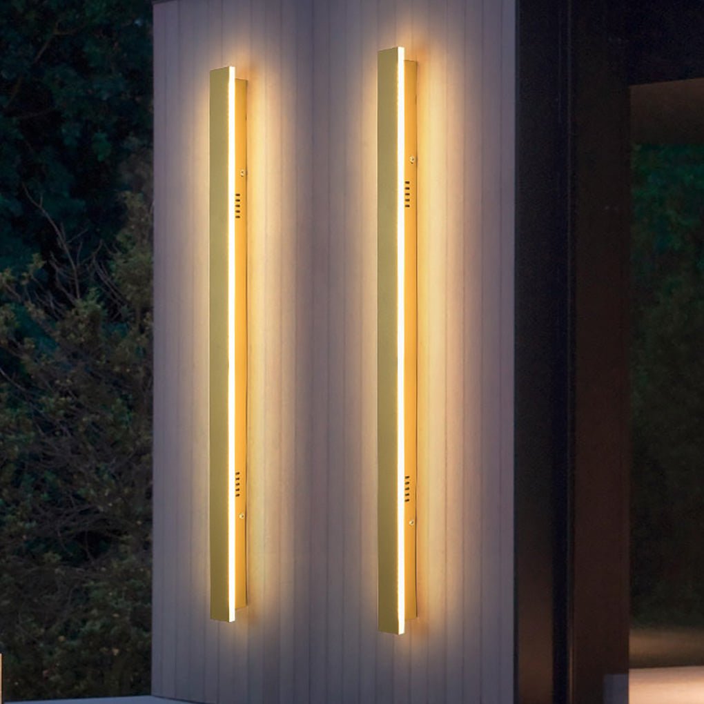 Modern Linear LED Outdoor Wall Light - Waterproof & Rust-Proof