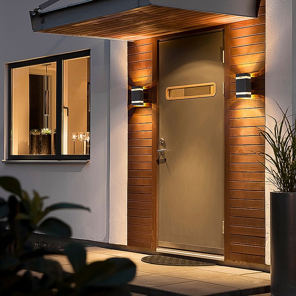 Modern Waterproof LED Outdoor Wall Sconce - Up & Down Light