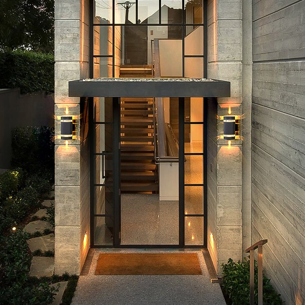 Modern Waterproof LED Outdoor Wall Sconce - Up & Down Light