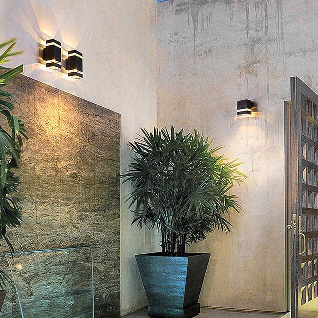 Modern Waterproof LED Outdoor Wall Sconce - Up & Down Light