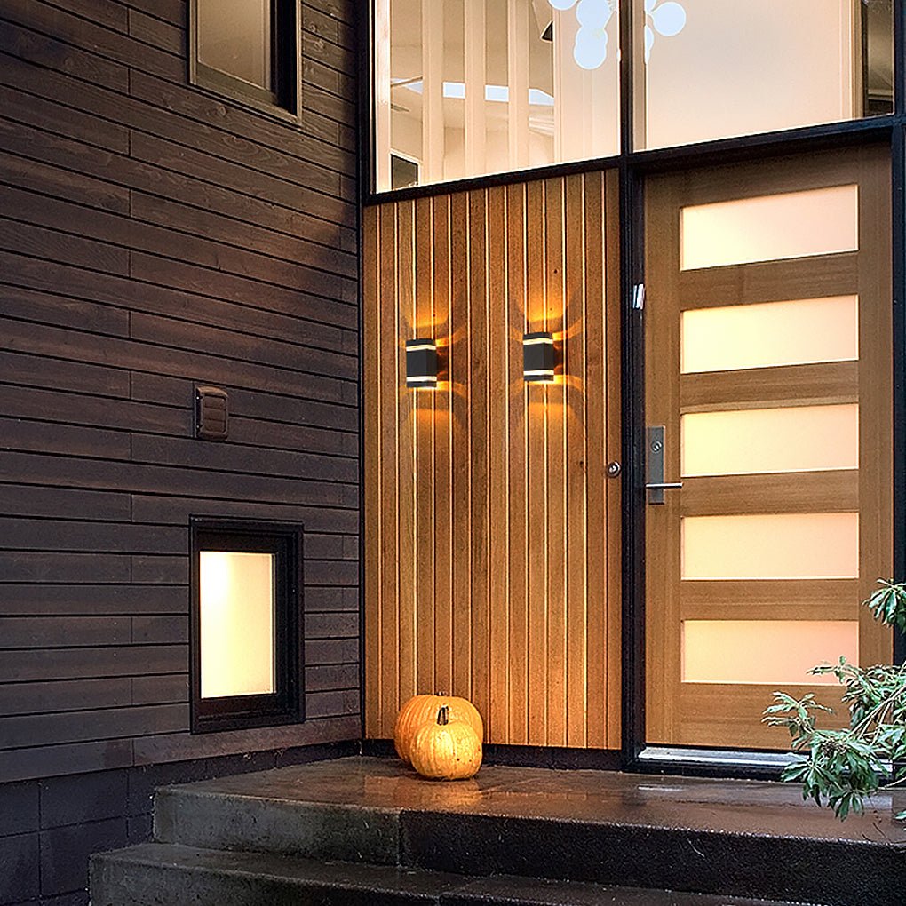 Modern Waterproof LED Outdoor Wall Sconce - Up & Down Light