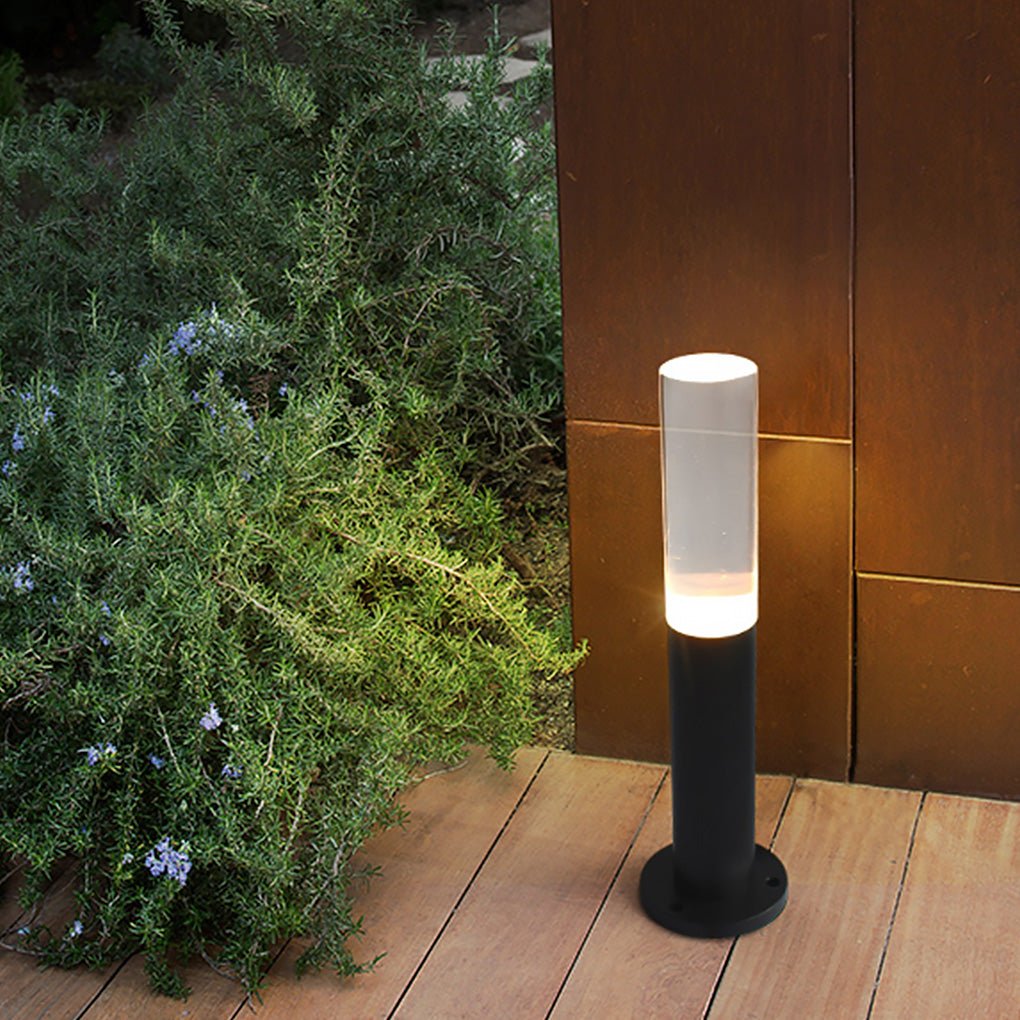 Modern Acrylic Aluminum Pathway Bollard Light - Waterproof LED