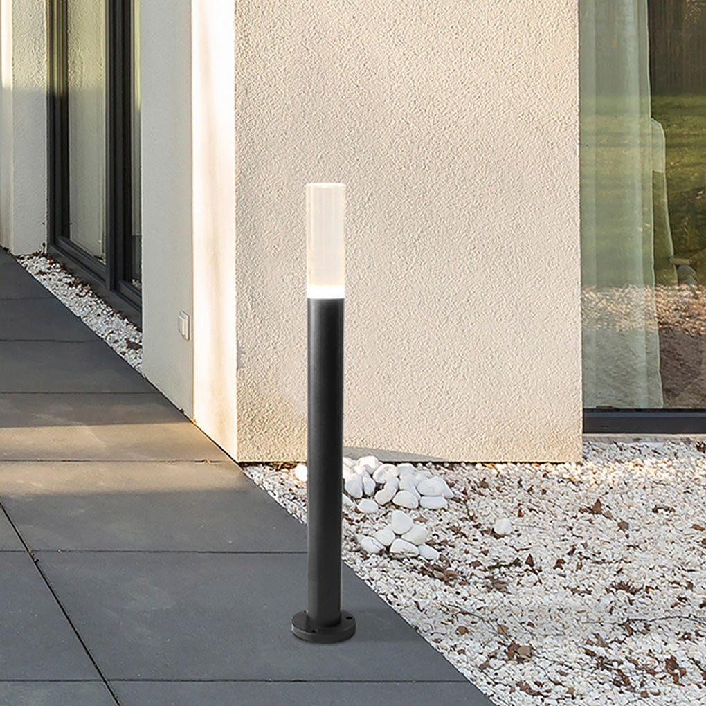 Modern Acrylic Aluminum Pathway Bollard Light - Waterproof LED